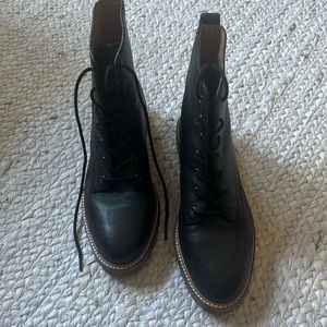 Madewell black leather boots! Never worn!